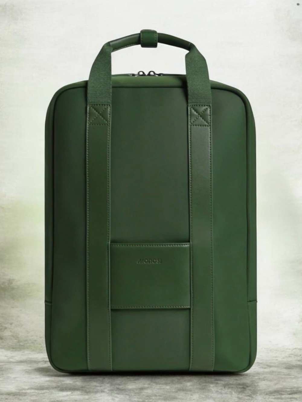 MONOS Metro Backpack In Green with quick Snap Modular Kit System. - Picture 2 of 5